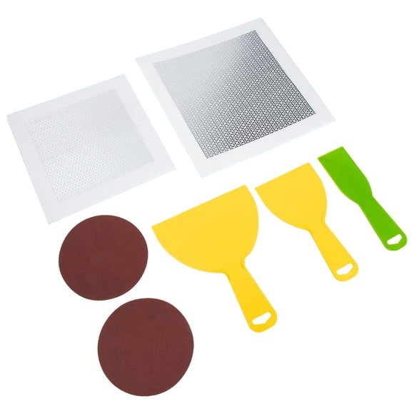 STRANDCHIC 1Set Aluminum Wall Repair Kit with Self Adhesive Drywall Patches for Easy Hole Repair and Smooth Finish