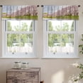 thumbnail image 2 of LALILO Kitchen Curtain Valance Beautiful Mountain And Sakura Rod Pocket Window Curtain 52"x 18" Set of 2, 2 of 5