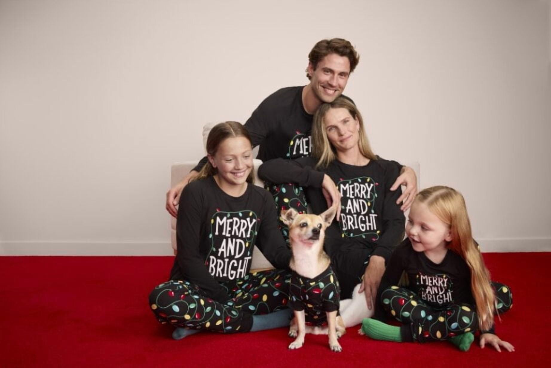 Holiday Time Unisex Kids Matching Family Pajama Set, 2-Piece, Sizes 6 to 12