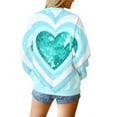 thumbnail image 6 of YueHuiYing Valentine Lover's round-neck Sweatshirt for Womens Love Heart Grahic Long Sleeve Shirt Casual Valentines Gifts Pullover Tops, 6 of 9
