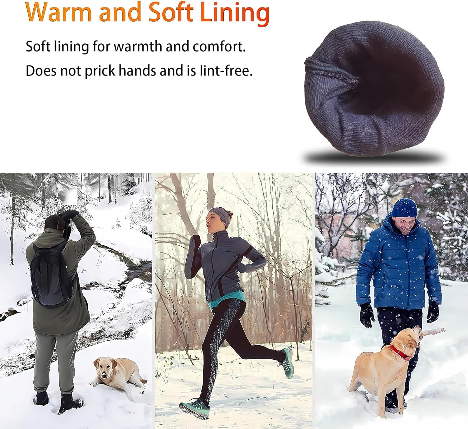 Snow Deer Heated Glove Liners, Rechargeable Infrared Battery, Thin Fleece Gloves for Skiing, Cycling, Hunting
