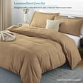 thumbnail image 7 of VEGAS HOTEL COLLECTION Classic Egyptian Cotton 1-Piece Duvet Cover { Zippered Closure } 1000 Thread Count- Fabulous Solid Looking Color Taupe - Oversized King Size, 7 of 7