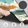 thumbnail image 3 of Zufioo Coastal Palm Beach Print Car Floor Mats Four-piece Set, Car Interior Accessories - Corrosion-resistant, Non-Slip, Suitable for Cars, Trucks, Vans, 3 of 7