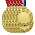 thumbnail image 1 of Unique Bargains Blank Award Medals, 10 Pack Gold Award Medal with Neck Ribbon, Make Your Medals Kit, 1 of 7