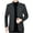 Black-D, variant on Men Casual Suit Blazer Jackets Stand Collar Business Sport Woolen and Plus Velvet Jacket Slim Fit Button Solid Chinese Tunic Suits Black