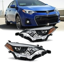 WaiRitoday Headlights Compatible with  2014 2015 2016 Toyota Corolla Headlamps Left Right SET Head Light