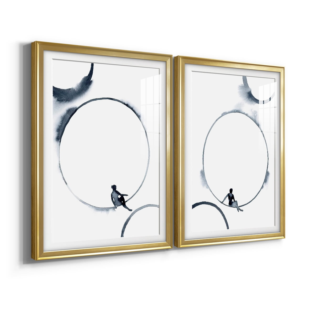 Wexford Home Woman in the Moon I Premium Framed Print, 26.5" x 36.5" - Ready to Hang, Gold (Set of 2)