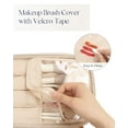 thumbnail image 4 of Bolsa de maquillaje Prite de gran capacidad impermeable con asa negra, 4 of 7