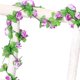 thumbnail image 3 of Toystoory 2 uds. De rosas artificiales pequeñas, enredadera colgante, decoración de plantas falsas para bodas Decoración del hogar púrpura, 3 of 6