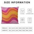 thumbnail image 5 of Nawypu Retro Pink and Orange Swirls Waves Abstract Pattern Pillow Covers Decorative Preppy Lumbar Throw Pillowcase Couch Cushion Cover for Home Decor Living Room Bedroom College Dorm Bed Car, 5 of 5