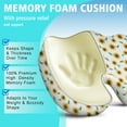 thumbnail image 5 of Premium Sunflower Pattern Memory Foam Seat Cushion Ergonomic Chair Pad for Office Chair, Car, Airplane & Bleachers Sciatica, Tailbone Hip & Back Pain Relief - Chair Cushion for Long Office Workers., 5 of 5
