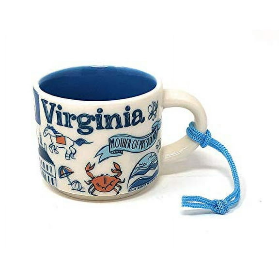 Starbucks Coffee Been There Virginia Ceramic Ornament Espresso Mug New Box