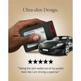 thumbnail image 6 of Slim Minimalist Front Pocket Wallets For Men & Women - Genuine Leather Credit Card Holder W/ Thumbhole RFID Wallet With Gift Box, 6 of 7