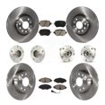 thumbnail image 1 of Transit Auto Front Rear Hub Bearings Assembly Disc Brake Rotors and Ceramic Pads Kit (10Pc) for Car Volkswagen Passat - Left Right Side (Driver Passenger) KBB-125168, 1 of 11