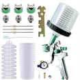 thumbnail image 1 of Pistola Pulverizadora de Pintura con Vaso Mezclador, Kit de Pistola de Pintura con Boquillas de 1,4, 1,7 y 2,0 mm y 10 Vasos Desechables de 600 Ml, Color Verde., 1 of 5