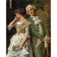 thumbnail image 2 of Federico Andreotti 20x24 Black Ornate Framed Double Matted Museum Art Print Titled: A Bashful Maiden, 2 of 5