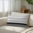 thumbnail image 3 of Black Stripe Queen Size Pillow Cover, Pillowcase Protectors with Zipper, Breathable Decorative Throw Pillow Case Cover, Modern Rustic Horizontal Black Striped Pillow Shams for Couch Sofa 20x30Inch, 3 of 8