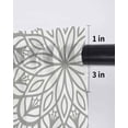 thumbnail image 6 of Boho Gray Beige Floral Tier Curtains 36 Inch Length,Sheer Curtains for Bedroom Living Room Window Retro Abstract Art Flowers Rod Pocket Drapes Kitchen Curtains Small Half Window 27.5"x36" 2 Panels, 6 of 6