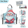 thumbnail image 3 of Christmas Dwarf with Glasses 5 Pcs Kitchen Set Heat Resistant Oven Mitts and Non-Slip Pot Holders with Adjustable Cooking Apron, 3 of 6