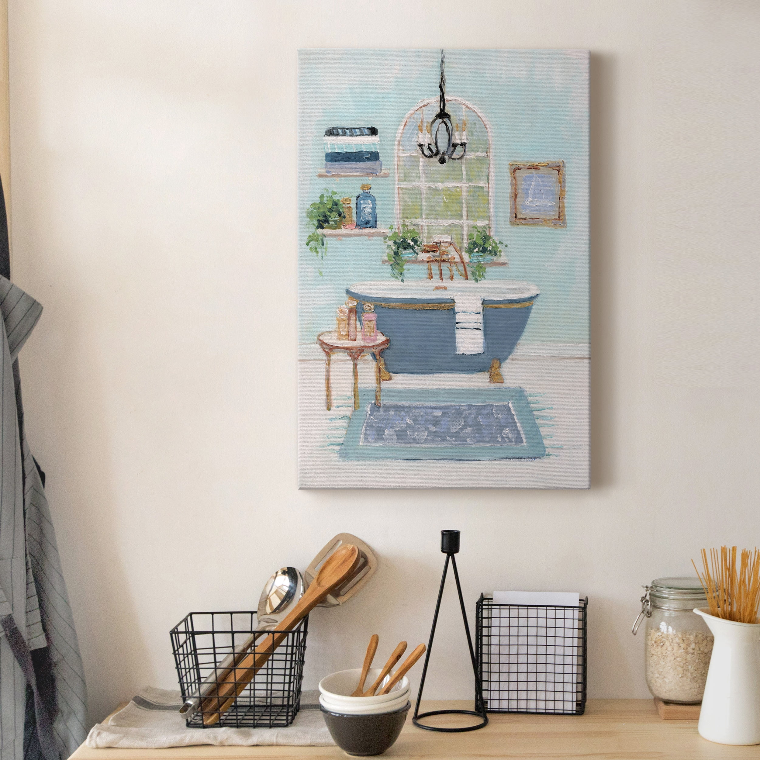 Blue Bath I Premium Gallery Wrapped Canvas - Ready to Hang - 18 x 27