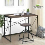 Geniqua Office Computer Desk Writing Modern Simple Study Industrial Style Folding Home