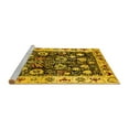 thumbnail image 2 of Ahgly Company Machine Washable Indoor Square Oriental Yellow Traditional Area Rugs, 3' Square, 2 of 4