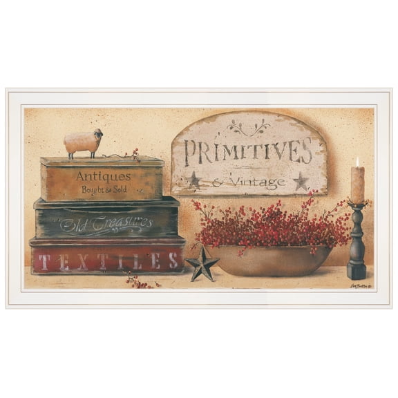 TrendyDecor4U Primitives And Vintage By Pam Britton Framed Print BR343-226G