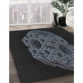 thumbnail image 2 of Ahgly Company Indoor Square Patterned Black Novelty Area Rugs, 4' Square, 2 of 6