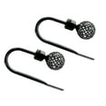 thumbnail image 2 of Wweixi 2Pcs Rideau Boucle Ronde Tête U en Forme de Crochet Support Métal Mur Tiebacks Salon Fenêtre Chambre Rideaux Décor, 2 of 5