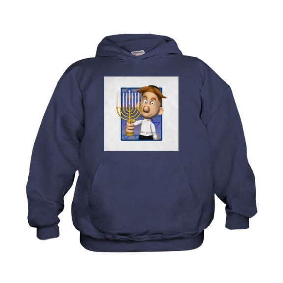 CafePress - Jewish Boy With Menora - Kids Hooded Sweatshirt, Classic Hoodie