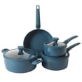 thumbnail image 1 of Gibson Home Helensburgh 7-Piece PFA-Free Ceramic Nonstick Carbon Steel Cookware Set â Blue Pots and Pans with Glass Lids, Saucepan, Dutch Oven, Fry Pan, 1 of 6
