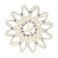 thumbnail image 1 of KAKOWELY Filet Élastique pour Cheveux Fait Main Crochet Perle Robe d'Écoute pour Performance de Danse (Blanc), 3.94x"X3.94"X0.39 Pouces, 1 of 4