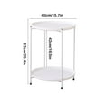 thumbnail image 3 of Yyuenw Double-layer Round Small Coffee Table,2-Tier Side Table Nightstand,Plastic Small Corner Table Modern Concise Living Room Bedroom Small Round Table, 3 of 5
