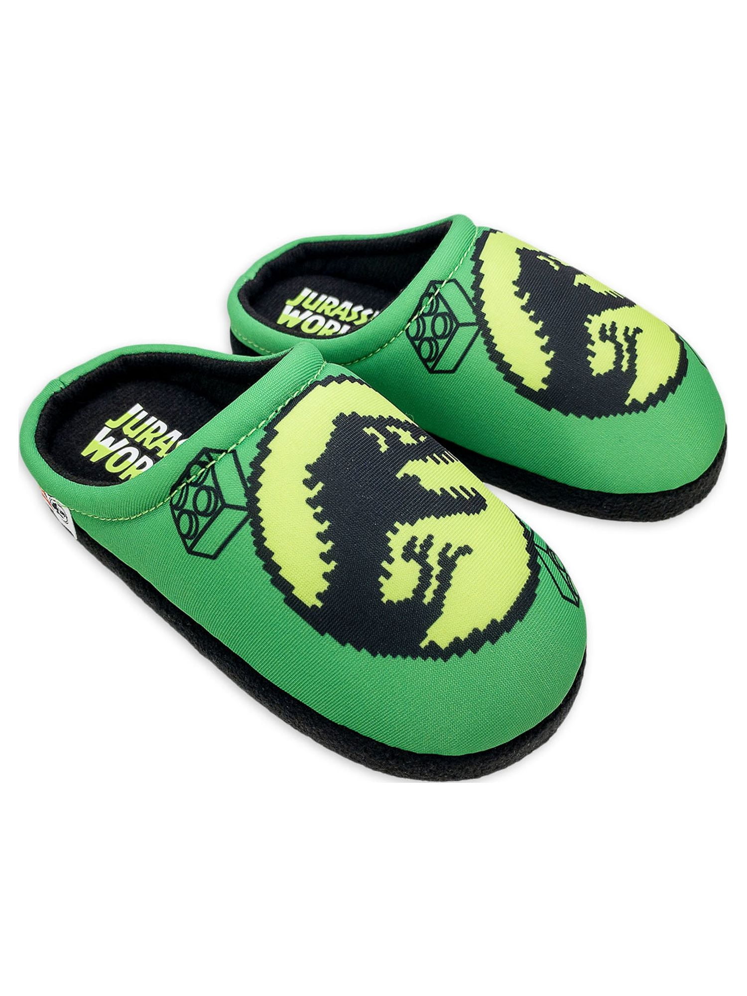 Lego Jurassic World Boys Classic 2 Piece Long Sleeve and Long Pant Pajama Set with Slippers, Sizes 4-12