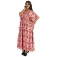 thumbnail image 3 of Moomaya Women Long Maxi Cover Up Printed Kimono Sleeve Night Dress Maxi Kaftan Gown Sleepwear, 3 of 7
