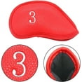 thumbnail image 4 of Golf Iron Cover Thick Synthetic Leather for Golf Iron Club Head Protectors(pack of 10), 4 of 7