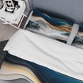 thumbnail image 4 of Designart "Cerulean Waves in Geode II" Abstract Bedding Covert Set - Modern Blue Bed Set With 2 Shams, 4 of 6