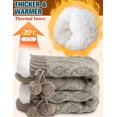 thumbnail image 2 of Womens Slipper Fuzzy Grips Socks Fluffy Winter Warm Thick Thermal Cozy Plush Non Slip Cabin Soft Fleece Socks 1Pairs, 2 of 6