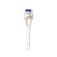 thumbnail image 5 of ANGARA Natural Tanzanite and Diamond Twisted Vine Ring in 14K White & Yellow Gold for Women (Size-5mm) | December Birthstone, Birthday, Anniversary, Jewelry Gift for Women | Natural Tanzanite Ring, 5 of 10