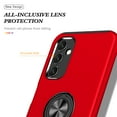 thumbnail image 2 of Decase for Samsung Galaxy S24 Hard PC Back Case with Built-in 360° Rotatable Ring Holder Stand,Soft TPU Shell,Slim Rugged Shockproof Magnetic Anti-Scratch Drop Proof Protective Case,Red, 2 of 7