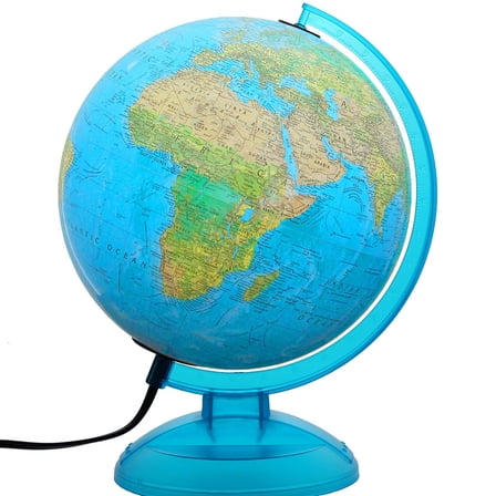 Light Up Educational World Globe, Illuminated Desk Globe for Kids, Geography Learning Globe for Home & Classroom