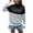 Black, variant on Herrnalise Women's Knitted Crop Tops Long Sleeve Top, High Neck, Striped, Color Blocking Sweater, Round Neck Sweater Pullover Jumper Sweaters