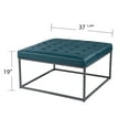 thumbnail image 2 of SEI Ciarin Upholstered Cocktail Ottoman - Blue, 2 of 2