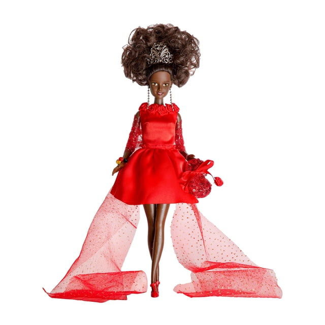 Muñeca Princesa Omalie Afroamericana con Soporte y Kit