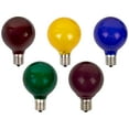 thumbnail image 3 of 10-Count Multi-Color Satin G50 Globe Christmas Replacement Bulbs, 3 of 8