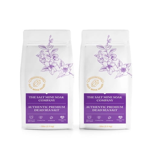 Lavender Authentic Premium Coarse Grain (2mm) 20 lbs. Dead Sea Salt - Custom - No Color