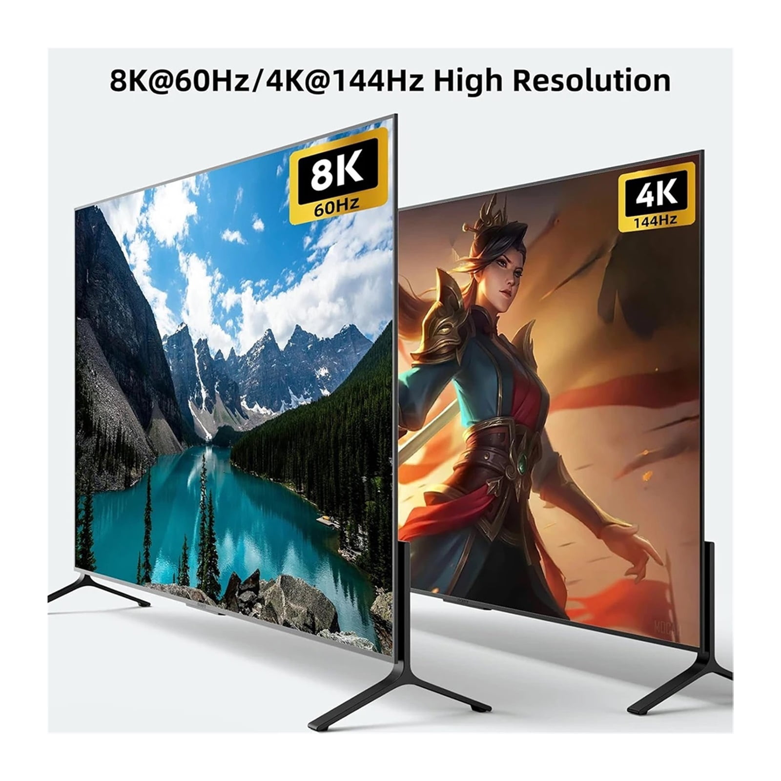 Dual Monitor KVM Switch 2 Port 8K@60Hz 4K@144Hz -Compatible+DP USB 3.0 Switch Extended Display 2 Monitors 2 Computers