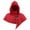 Red, variant on Gothic Buckle Hooded Capelet, Multi Buckle Gothic Hooded Shoulder Capelet, High Neck Pointed Short Cloak for Halloween Assassin Rogue Cosplay,Medieval Fantasy Neck Hood Accessory, Red One Size