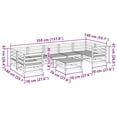 thumbnail image 4 of vidaXL 8 Piece Garden Sofa Set Solid Wood Pine, 4 of 5