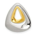 thumbnail image 3 of Sterling Silver Gold-plated Satin & Polished Triangle Slide Pendant, 3 of 4